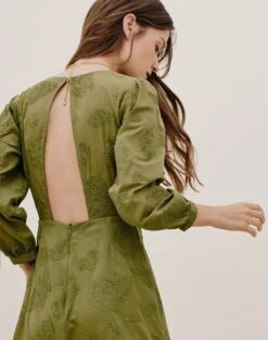 Amelie Midi Dress - Avocado -Women Clothing Sales AMELIE DETAIL MIDI DRESS DETAIL 1