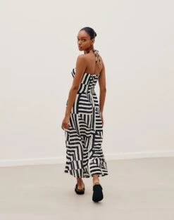 Ayla Midi Dress - Geo -Women Clothing Sales AYLAMIDIDRESS BACK