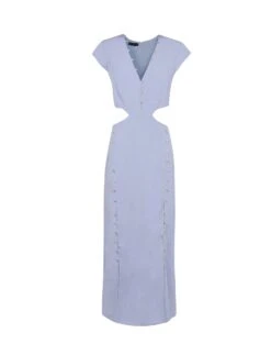Angelina Detail Long Dress - Blue Jeans -Women Clothing Sales AngelinaDetailLongDress flat 1