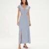 Angelina Detail Long Dress - Blue Jeans