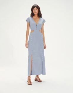 Angelina Detail Long Dress - Blue Jeans -Women Clothing Sales AngelinaDetailLongDress front 1 01ed0258 5b09 4dd7 89e8 5a278e0be534
