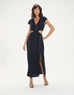 Angelina Detail Long Dress - Black -Women Clothing Sales AngelinaDetailLongDress front fdde46df 0234 450d ac00 d70d1dc75c53
