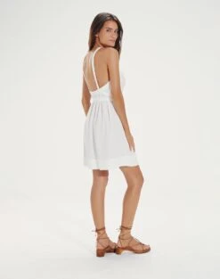 Audrey Detail Short Dress - Off White -Women Clothing Sales AudreyDetailShortDress back