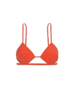 Barbara Tri Parallel Top - Tomato