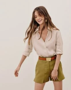 Bela Short - Avocado -Women Clothing Sales BELA SHORT FRONT