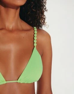 Beads Tri Parallel Top - Lime -Women Clothing Sales Beads Parallel Tri Top detail