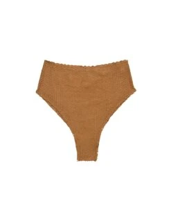 Scales Buttons Hot Pant Bottom - Toffee