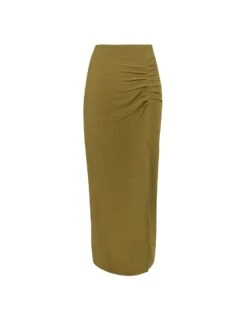 Clara Long Skirt - Avocado -Women Clothing Sales CLARALONGSKIRT FLAT 2 206a2ae0 4e1c 4f98 857b 8ad1ef9c0217