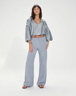 Cami Detail Long Sleeve Blouse - Blue Jeans -Women Clothing Sales CamiDetailLongSleeveBlouse front 1 2a1dcfbe 7cd2 4a51 b47b 4660e668435c