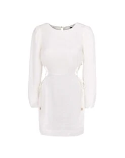 Carina Detail Short Dress - Off White -Women Clothing Sales Carina Detail Short Dress flat