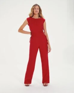 Carina Detail Jumpsuit - Red Pepper