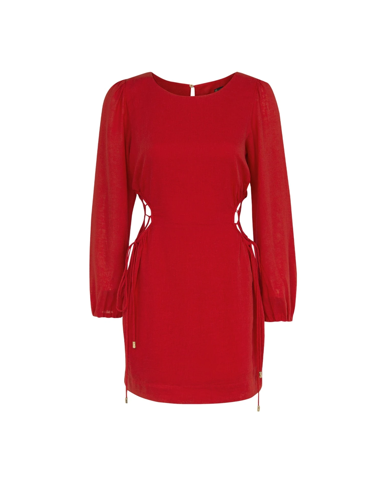 Carina Detail Short Dress - Red Pepper 4 Carina Detail Short Dress - Red Pepper - Image 4
