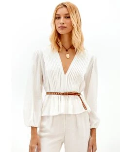 Clarice Blouse - White -Women Clothing Sales Clarice Blouse4 1