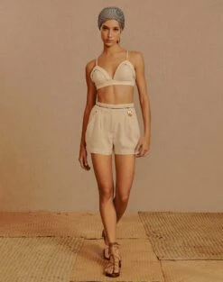 Elli Short Top - Natural -Women Clothing Sales Elli short top1 1