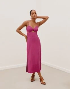 Francis Midi Dress - Bubblegum