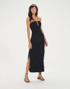 Flora Detail Midi Dress - Black -Women Clothing Sales FloraDetailMidiDress front a89bce3d 9618 4eb8 ad80 8aa8e7cef51a