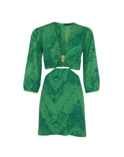 Gracie Detail Short Dress - Tamale Cactus -Women Clothing Sales Gracie Detail Short Dress flat