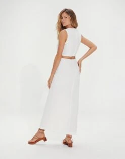 Gracie Detail Long Dress - Off White -Women Clothing Sales GracieDetailLongDress back 2f9979a5 3d61 4495 ab85 8acde17a212b