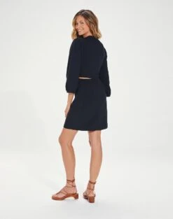 Gracie Detail Short Dress - Black -Women Clothing Sales GracieDetailShortDress back