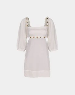 Isadora Detail Short Dress - Off White -Women Clothing Sales Isadora Detail Short Dress flat f475b2c9 1c16 4b57 91a7 33aba1994e5b