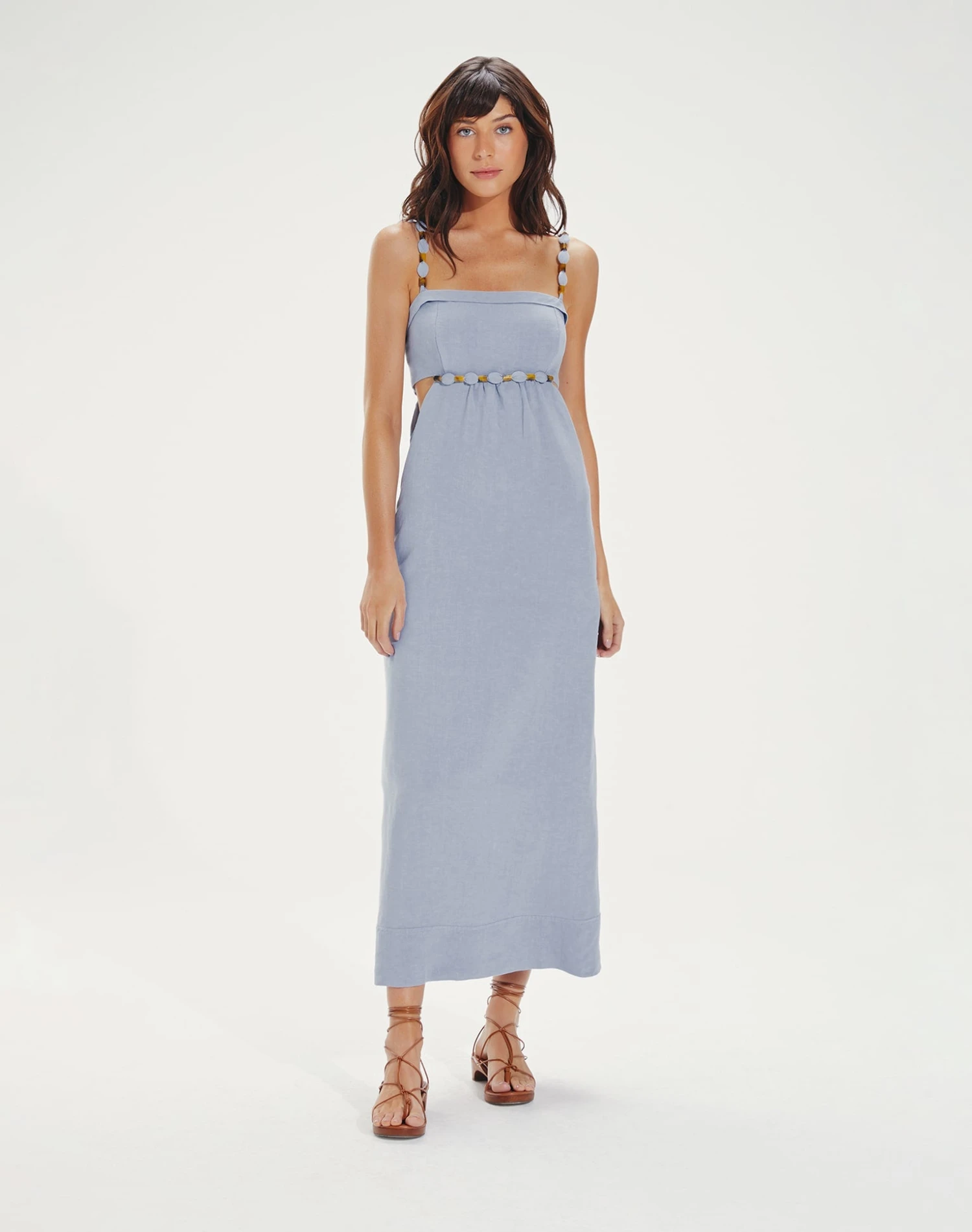 Isadora Detail Long Dress - Blue Jeans 1 Isadora Detail Long Dress - Blue Jeans