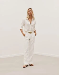 Jaque Long Sleeve Blouse - Off White -Women Clothing Sales JAQUELONGSLEEVEBLOUSE DETAIL FRONT c85437e4 53c5 4188 9e15 c3e78768572e