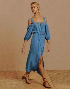 Jade Detail Midi Dress - Pacific -Women Clothing Sales Jade Detail Midi Dress 6