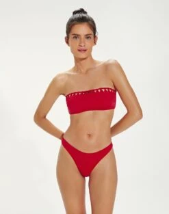 Leeza Bandeau Top - Red Pepper -Women Clothing Sales LeezaBandeauTop front 1