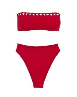 Leeza Hot Pant Bottom - Red Pepper -Women Clothing Sales LeezaHotPants flat
