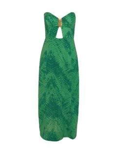 Lizzy Long Dress - Tamale Cactus -Women Clothing Sales Lizzy Detail Long Dress flat