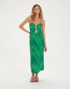 Lizzy Long Dress - Tamale Cactus -Women Clothing Sales LizzyDetailLongDress front 48246fcd 91c0 4b21 99e7 cea65a3737ef