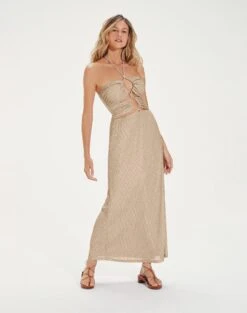 Luana Detail Long Dress - Matcha -Women Clothing Sales LuanaDetailLongDress front d59ccce2 2332 4009 baeb d6232f40b7e0