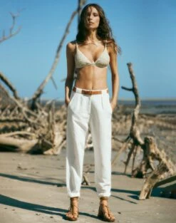 Lucca Detail Pants - Off White -Women Clothing Sales LuccaDetailPants Life 1