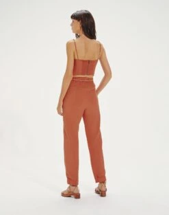Lucca Detail Pants - Rust -Women Clothing Sales LuccaDetailPants back 1 1