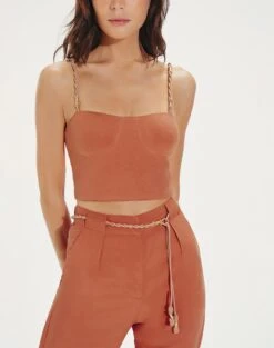 Lucca Detail Pants - Rust -Women Clothing Sales LuccaDetailPants detail