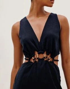 Maya Detail Long Dress - Black 7 Maya Detail Long Dress - Black -Women Clothing Sales MAYADETAILLONGDRESS DETAIL