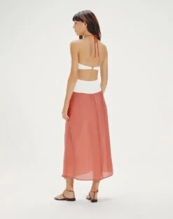 Gi Detail Midi Dress - Off White -Women Clothing Sales MidiGiDress back