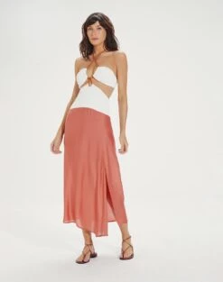 Gi Detail Midi Dress - Off White