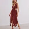 Nayara Long Dress - Cranberry