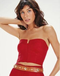 Nadia Top - Red Pepper 9 Nadia Top - Red Pepper -Women Clothing Sales NadiaTop detail