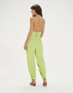 Nelly Jumpsuit - Lime -Women Clothing Sales NellyDetailJumpsuit back