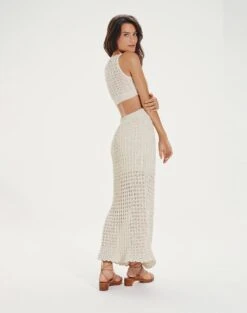 Noa Long Dress - Off White -Women Clothing Sales NoaLongDress back