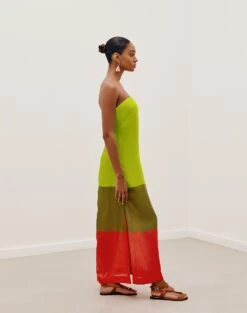 Penelope Long Dress - Wasabi -Women Clothing Sales PENELOPELONGDRESS DETAIL