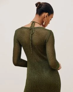 Penny Long Dress - Avocado -Women Clothing Sales PENNYLONGDRESS DETAIL