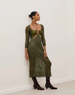 Penny Long Dress - Avocado