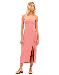 Perla Detail Midi Dress - Duchese