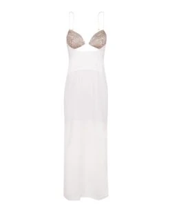 Phoebe Detail Long Dress - Off White 12 Phoebe Detail Long Dress - Off White -Women Clothing Sales PhoebeDetailLongDress flat