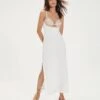 Phoebe Detail Long Dress - Off White