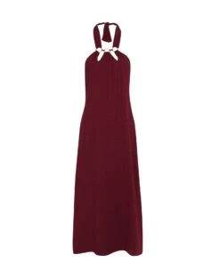 Susan Long Dress - Cranberry -Women Clothing Sales SUSANDETAILLONGDRESS FLAT