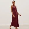 Susan Long Dress - Cranberry